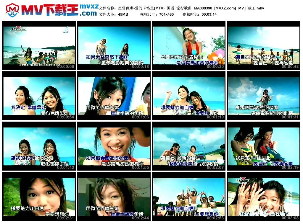 蜜雪薇琪-爱的卡洛里(MTV)_国语_流行歌曲_MA308390